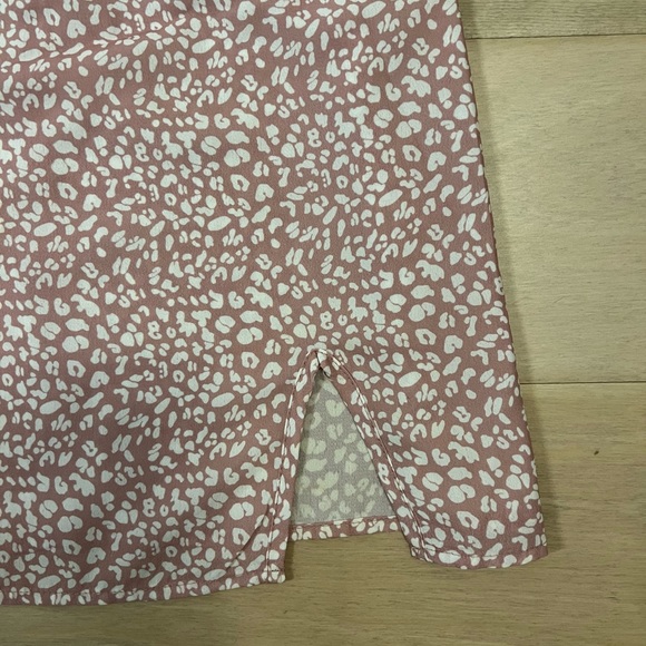 SHEIN Print Tie Mini Dress, Size Small, Pink and White - Picture 7 of 8